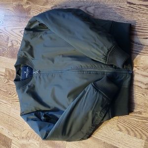 (S) American Eagle Outfitters AEO Classic Bomber Jacket Military Y2K Moto